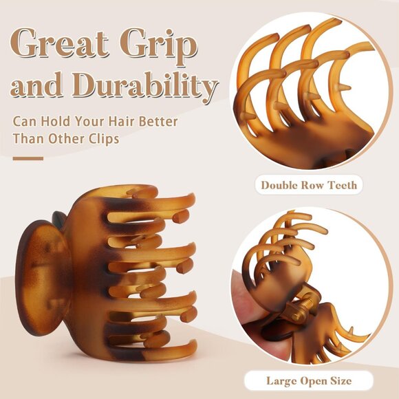 Charming Leopard Print Hair Clips - 8 PCS Ideal for Thin, Short, and Fine Hair - Picture 4 of 7